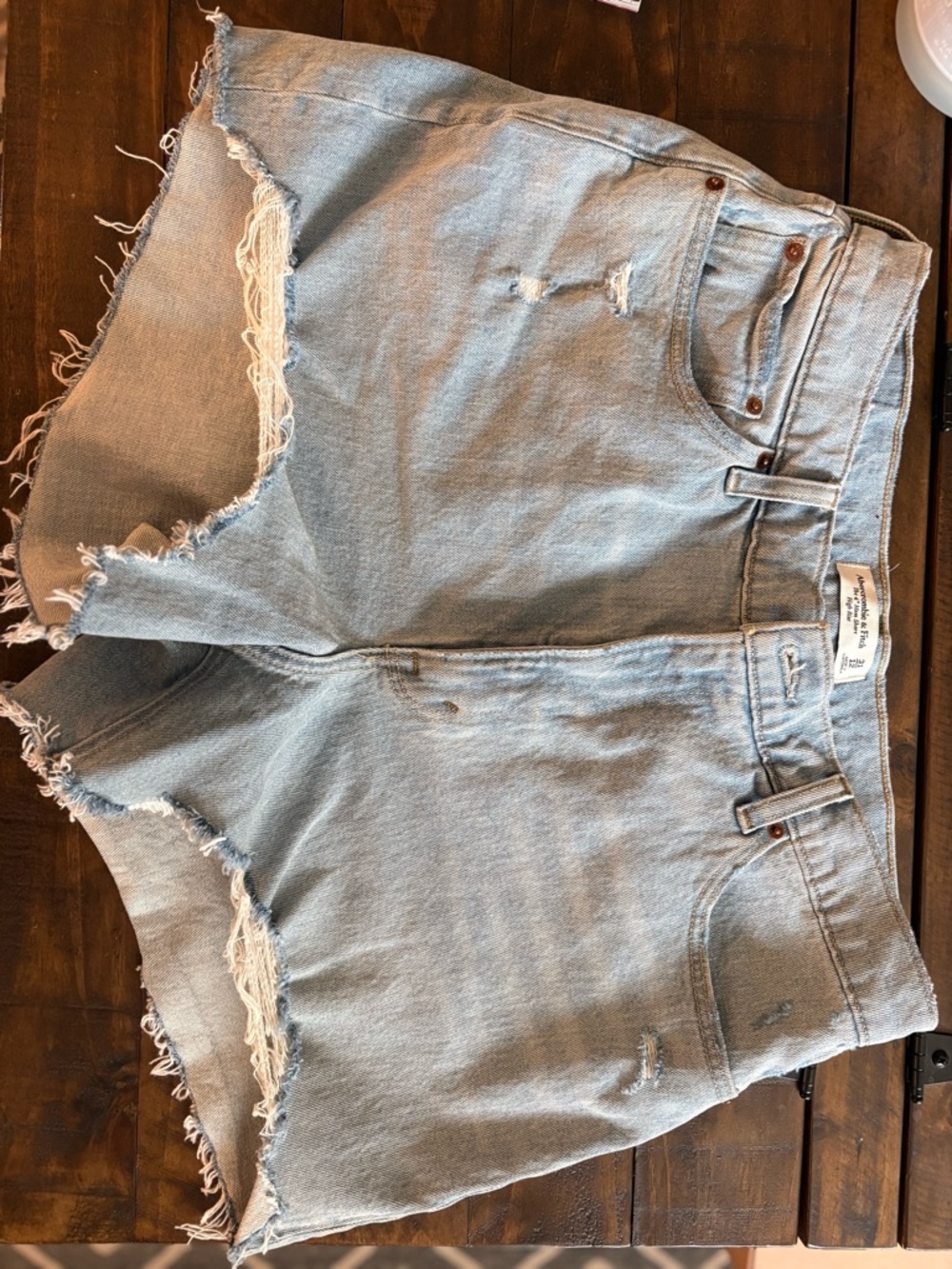 Abercrombie and Fitch 4” Mom short high rise denim shorts